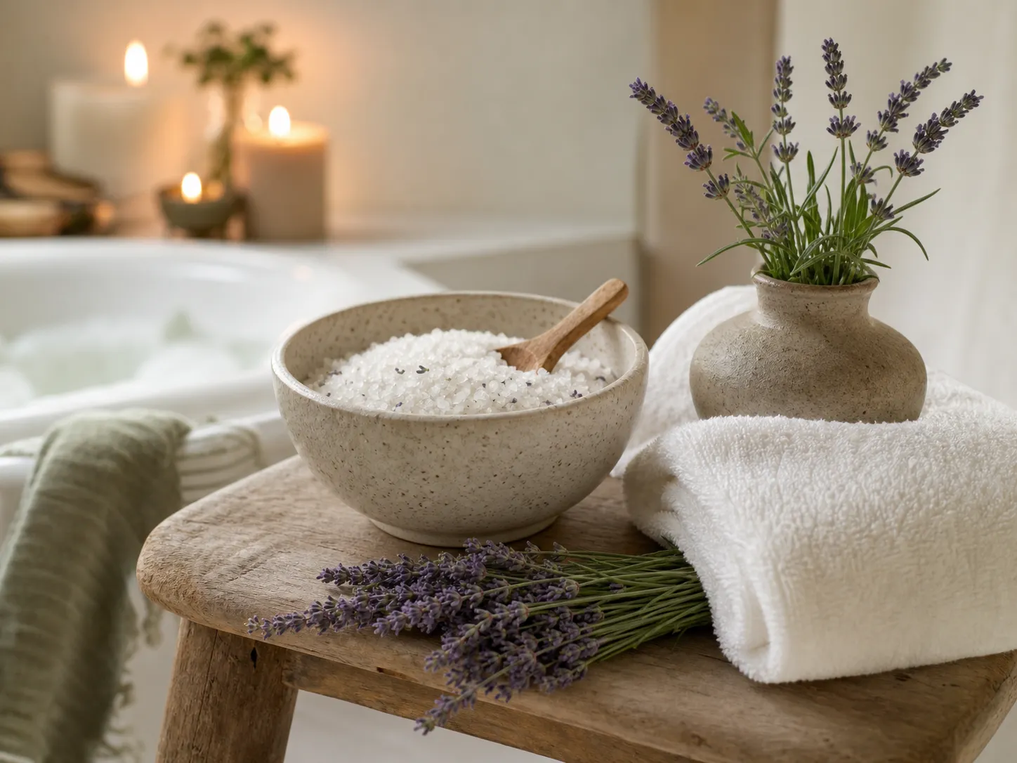 Lavendelbad mit Lavender
